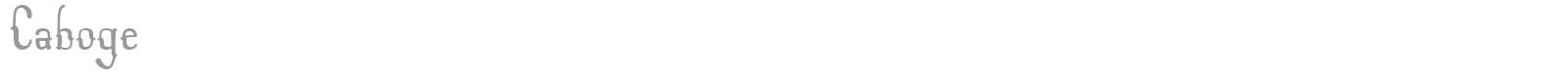 Caboge font preview